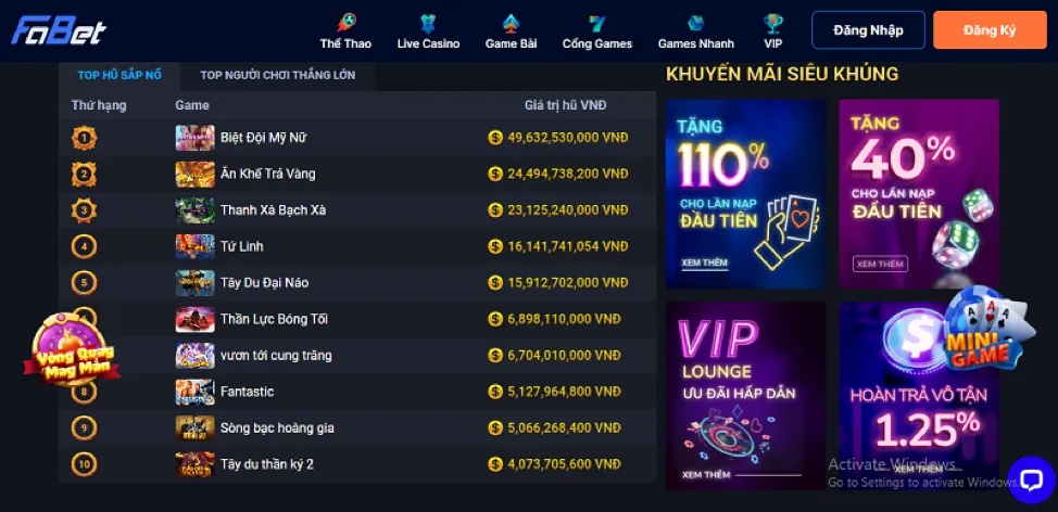 Thưởng nạp lại S88BET